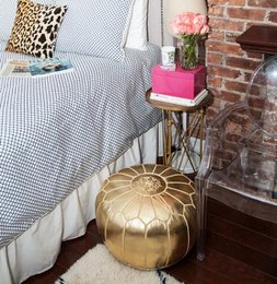 Marokkaanse pouffe - goud