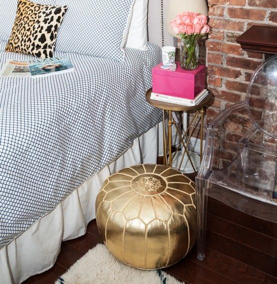 Marokkaanse pouffe - goud