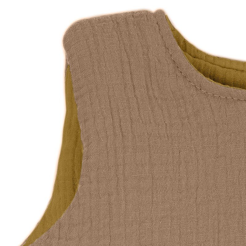 Dubleside BIO Musselin-Neugeborenen-Schlafsack TOG 2, 12–24 m, dunkle Eiche/Oliv