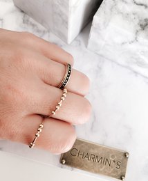 R1062 Classic Anxiety Fidget Ring 10 Boules Doré