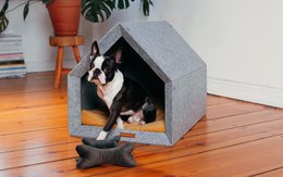 Pethome Perfektes Haus für einen Hund und eine Katze - hellgrau/recycelt