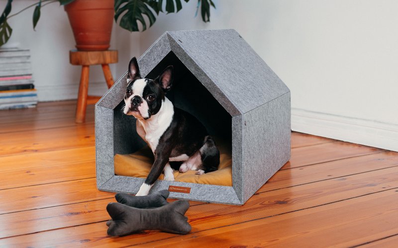 Pethome Perfekt hus til en hund og en kat - lysegrå/genanvendt