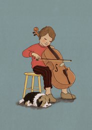 Ansichtkaart Cello