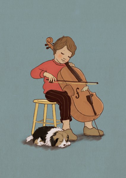 Postcard Cello