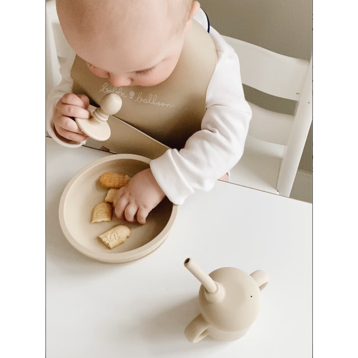 Silicone Cutlery Set - Oyster Beige