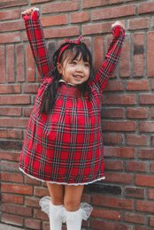 Merry Plaid Christmas Dress + pandebånd