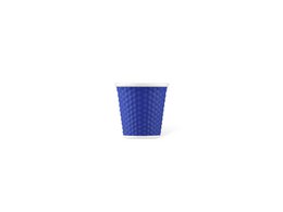 Beker porselein LAP 80ml met silic. grip honingraat Indigo