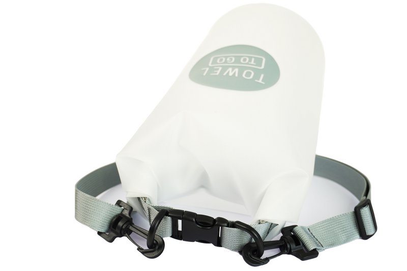 SERVIETTE TO GO Roll N Go Sac Sec 5L | Sac de Surf Transparent imperméable pour Piscine de Plage | Gris