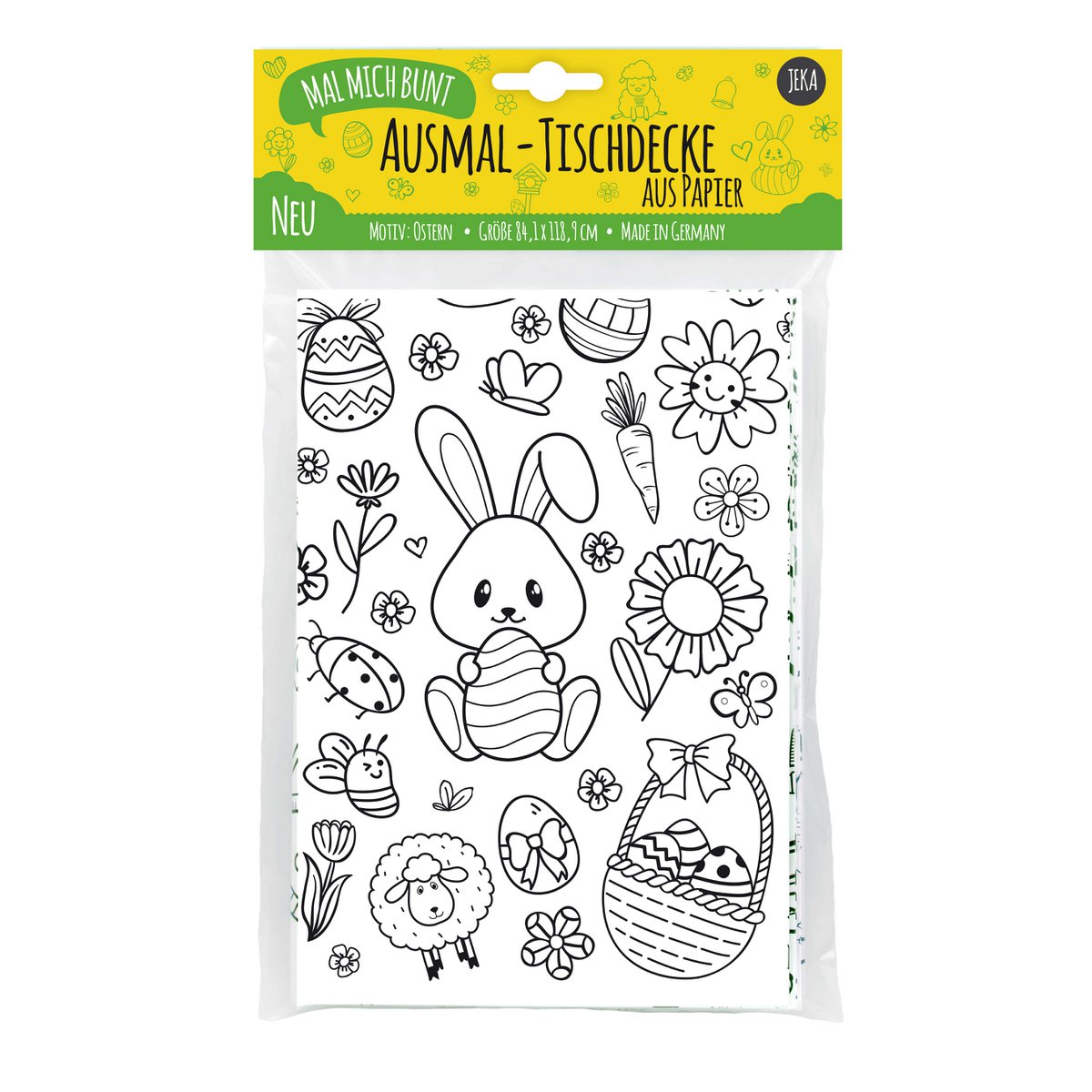Coloring tablecloth motif Easter
