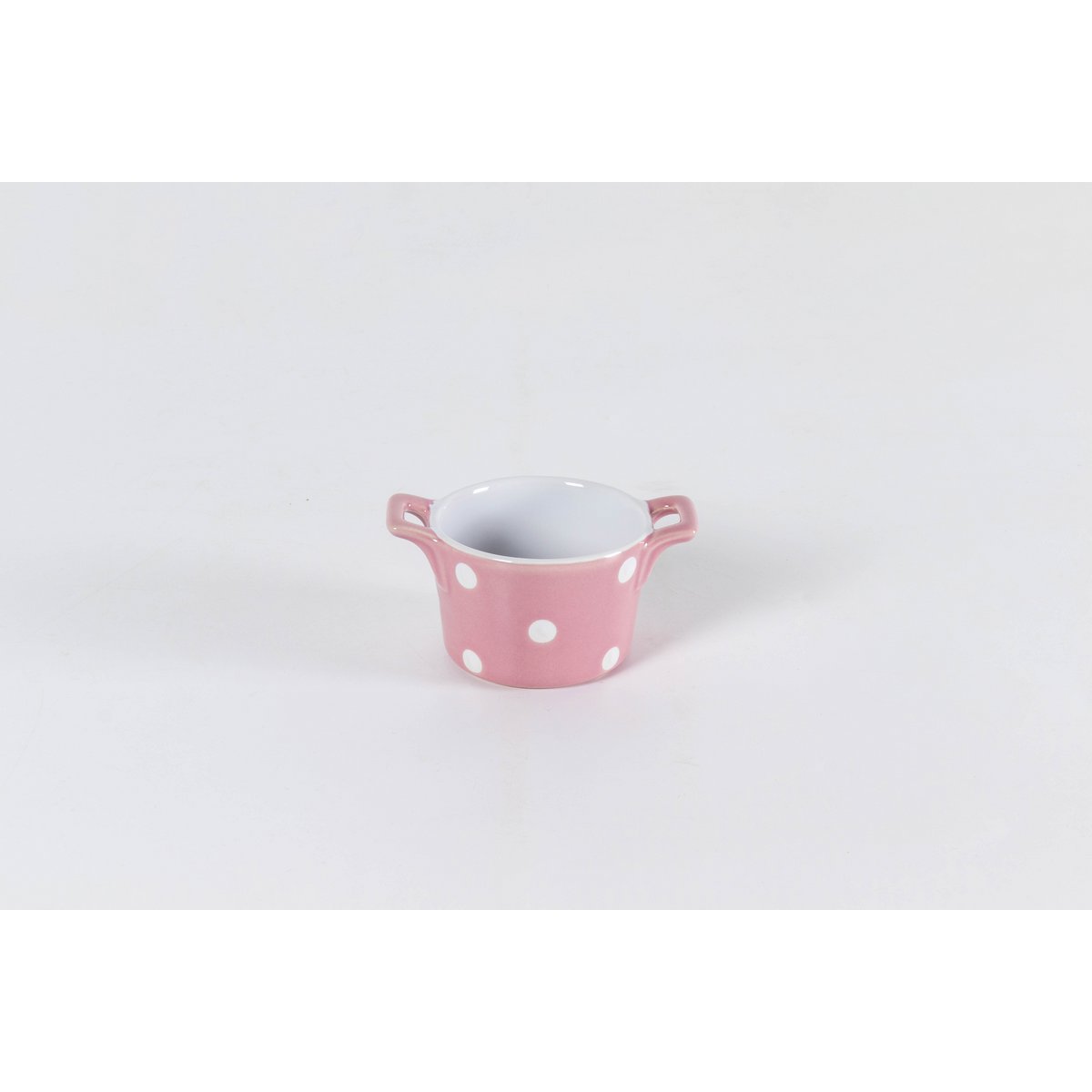 Ramequin rose avec anses & pois Isabelle Rose