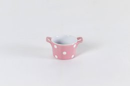 Ramequin rose avec anses & pois Isabelle Rose