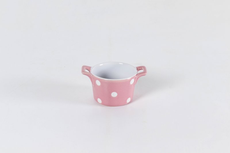 Ramequin rose avec anses & pois Isabelle Rose