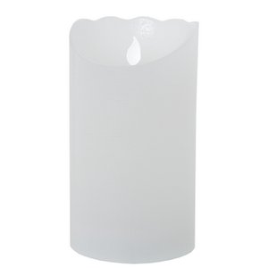 LED-KERZE AUS WEISSEM WACHS, MIT SCHALTER °10X17,5CM, BATTERIEN: 2XAA NICHT INKL. LL29451