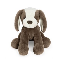 Soft plush brown and white dog toy, floppy ears, cuddly puppy stuffed animal, 41cm tall