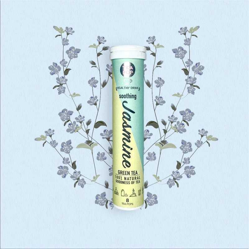 Jasmine Green Tea-Pop, hurtigbrygget gourmet-te (8 rørs bakke)