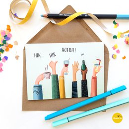 tarjeta de felicitación Hik Hik Hurra