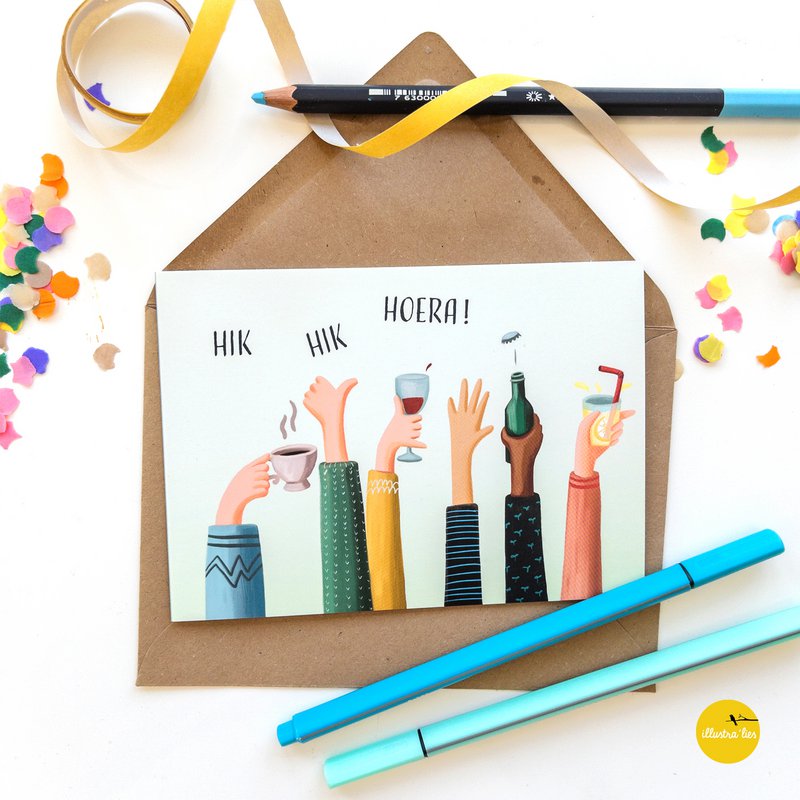 greeting card Hik Hik Hooray