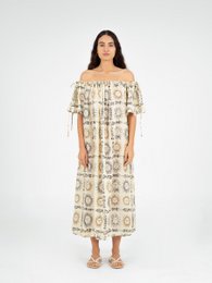 Vestido largo con estampado de sol Soleil