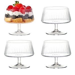 Empire Clear Glass Individual Trifle Bowls - Dessert Bowls