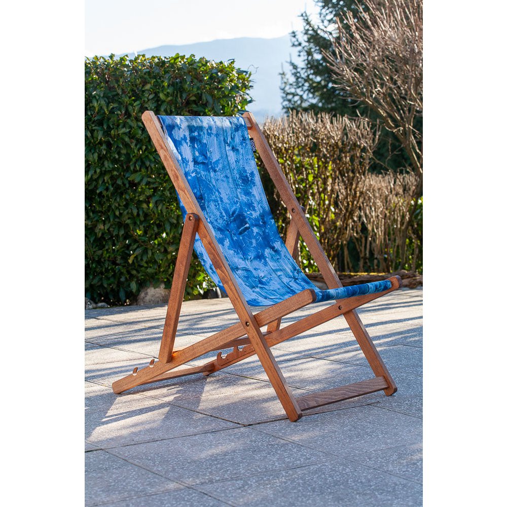 Transat chilienne - bois massif - toile amovible – Design by Gilles Giacomotti