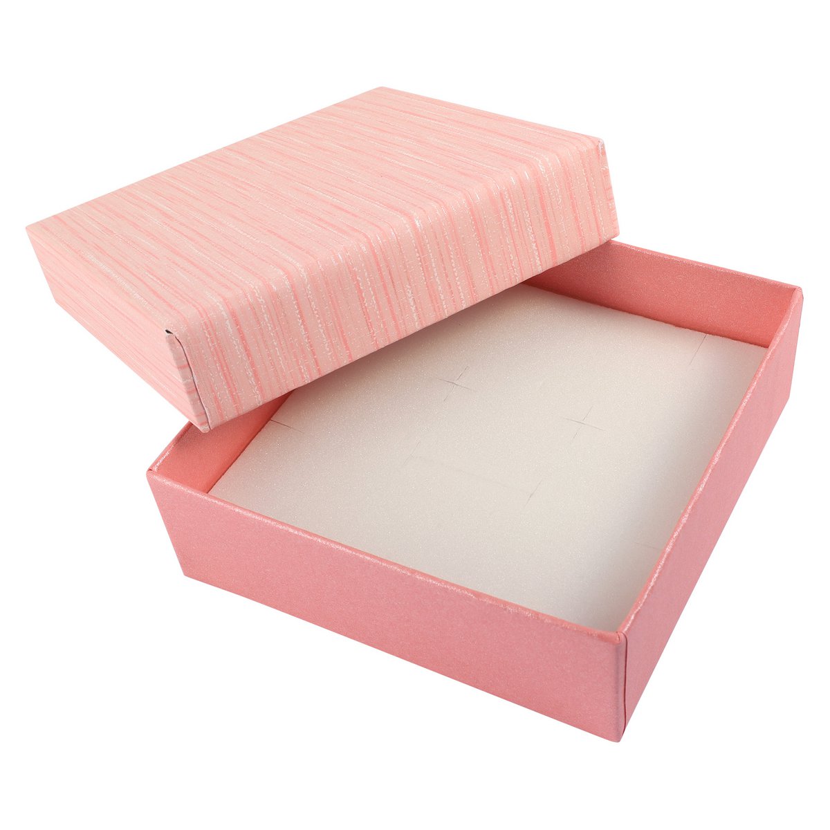 Papp Schmuckboxen, rose, VE12, 9 x 9 cm