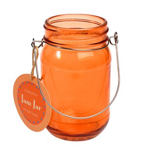 Jam jar tealight holder - Orange