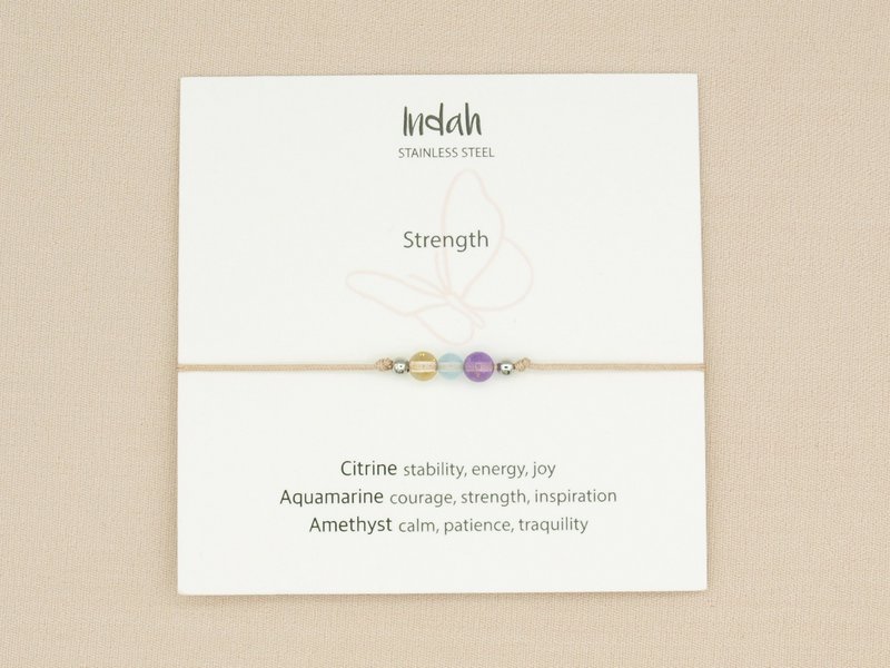 Armband rock, strength, zilver en goud