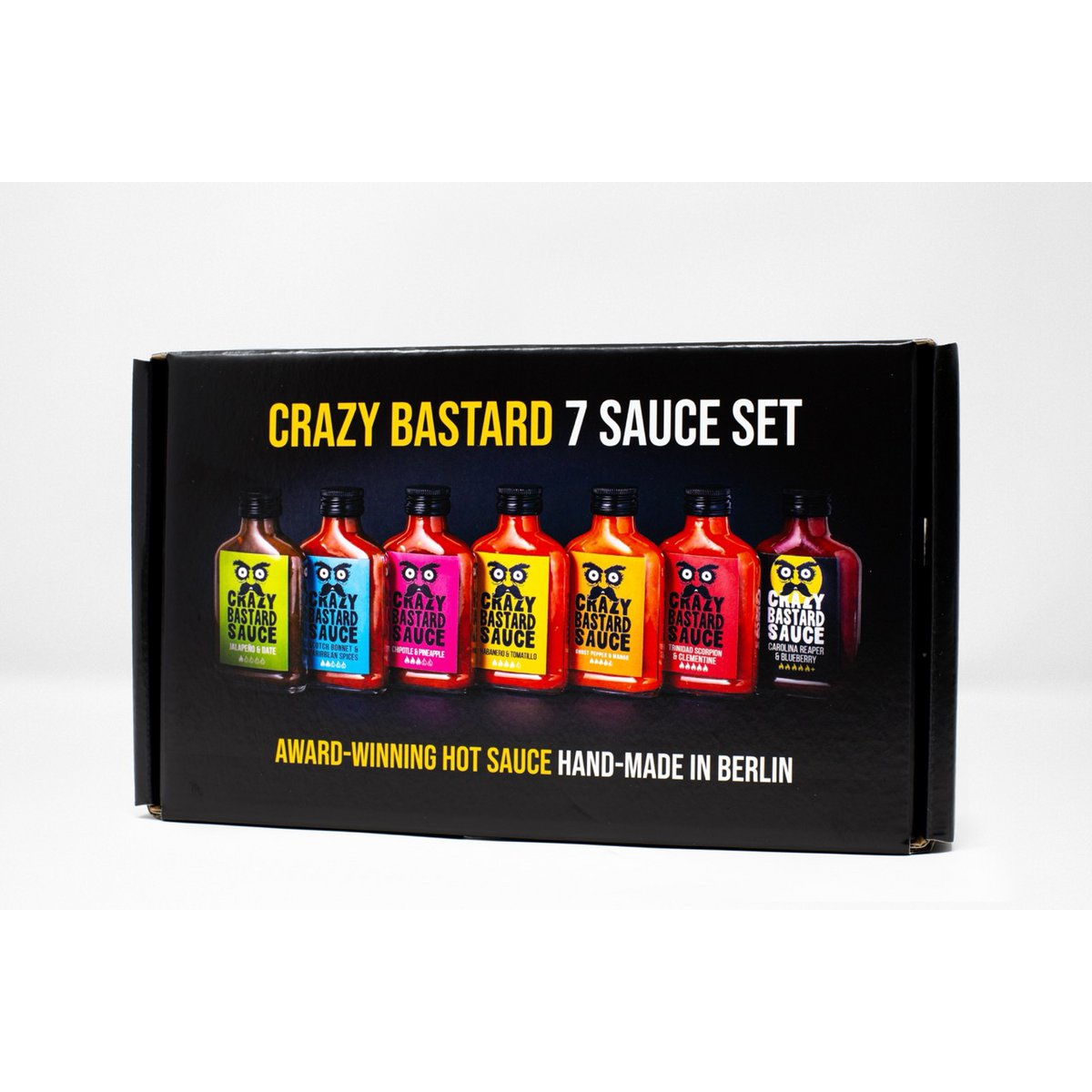 Salsa piccante Crazy Bastard - (7x 100 ml da leggera a molto piccante)