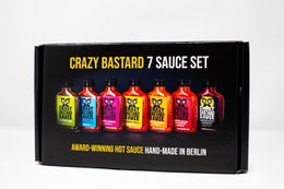 Salsa picante Crazy Bastard - (7x 100 ml de suave a muy picante)