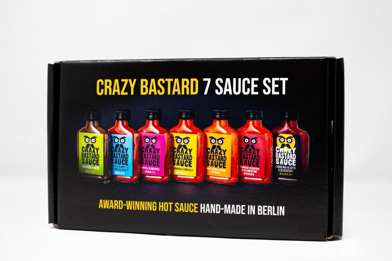 Salsa piccante Crazy Bastard - (7x 100 ml da leggera a molto piccante)