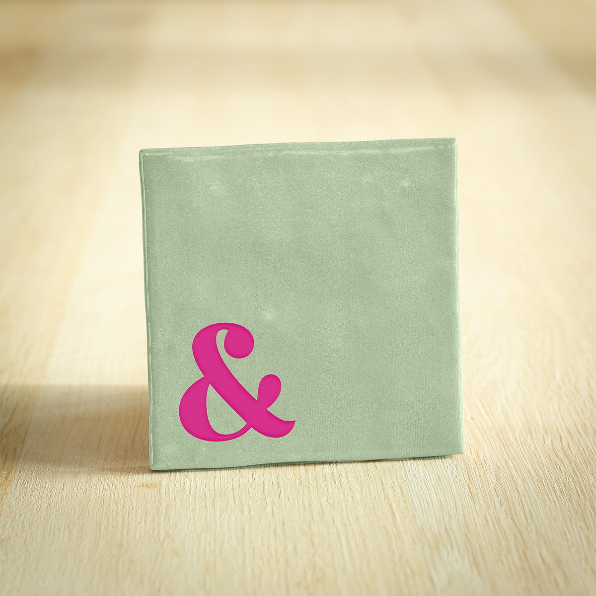 Tegeltje - Ampersand | Lichtgroen | 10x10cm