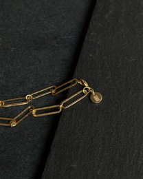 Pulsera de cadena de eslabones con moneda de oro