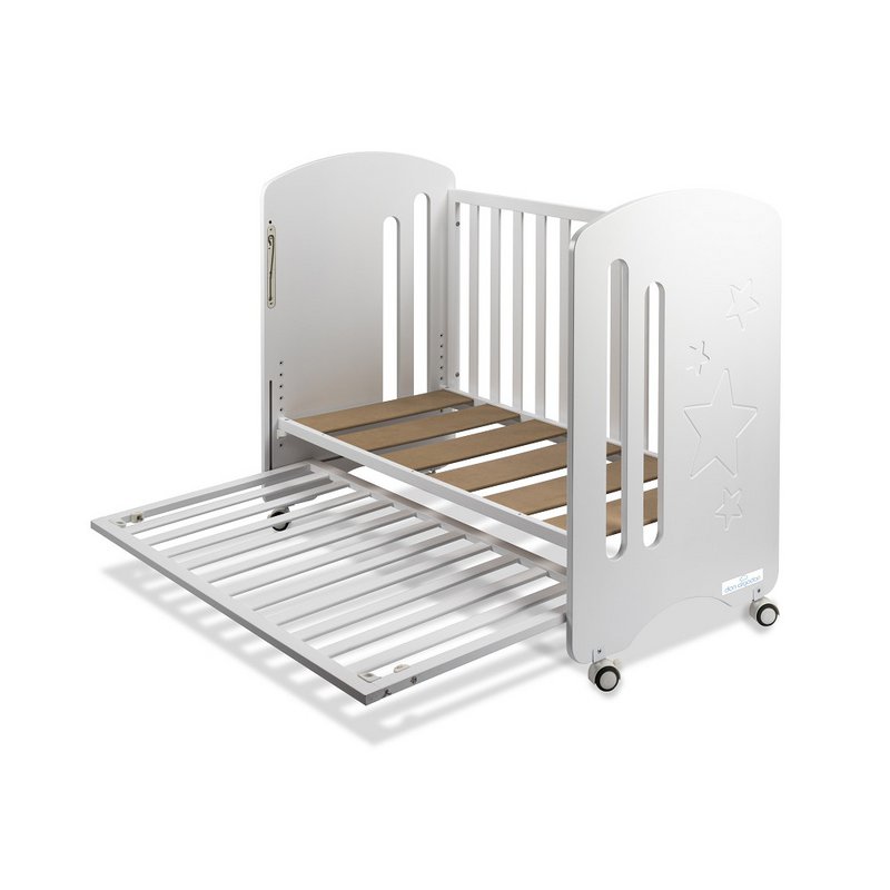 COT BED FOR MATTRESS 60X120 - MOD. NEW STAR - WHITE COLOR