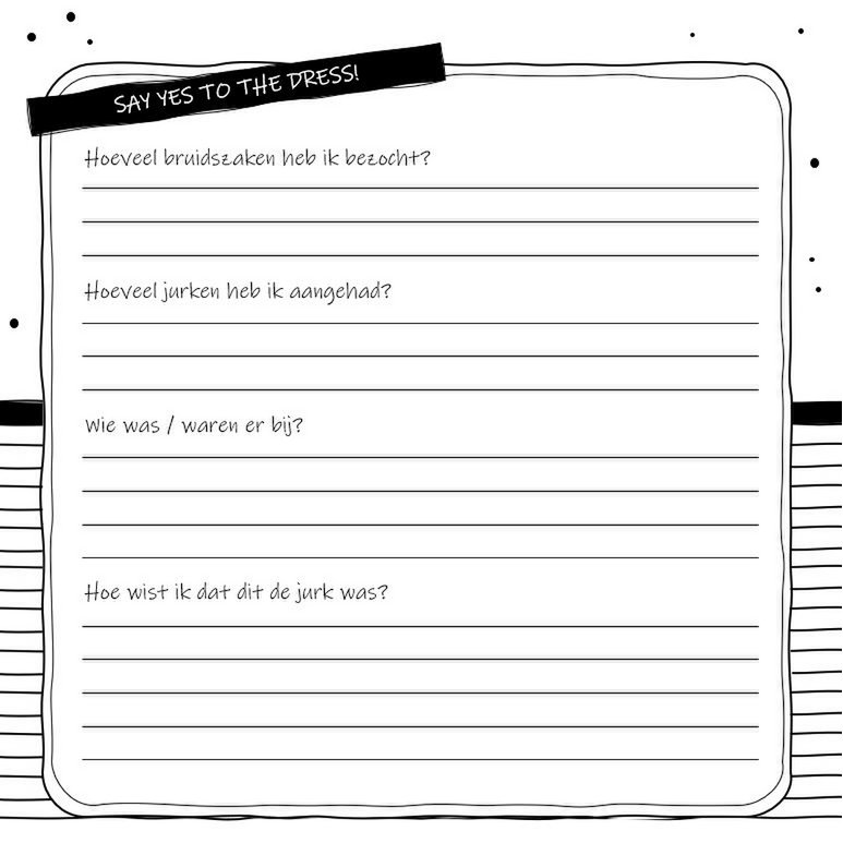 Fill-in Book SilliBeads - My Wedding Planner Fill-in Book - Relié Wire-o (GAMME NOIR/BLANC)