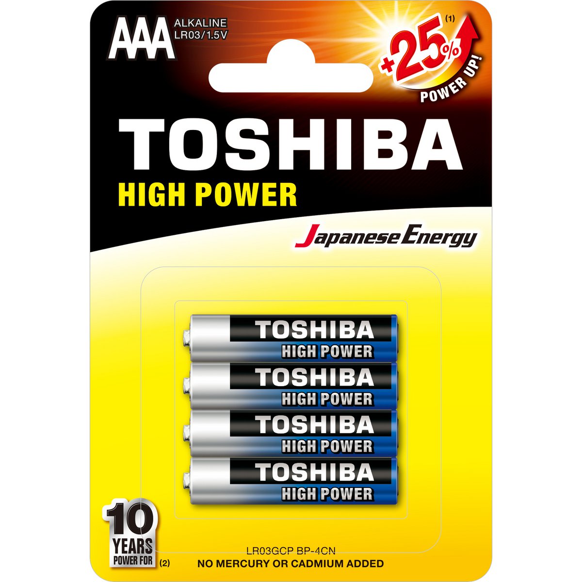 Toshiba Blister 4 AAA-Batterien – Hohe Leistung