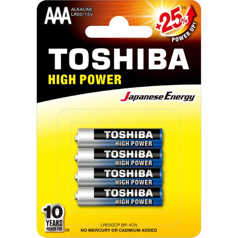 Toshiba Blister 4 AAA-Batterien – Hohe Leistung