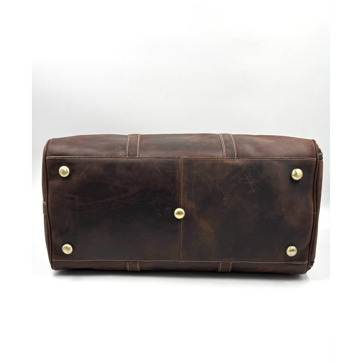Handmade Oiled Leather Travel Bag – Artisan 50cm "Navigator" Duffle with Dedicated Shoe Compartment
