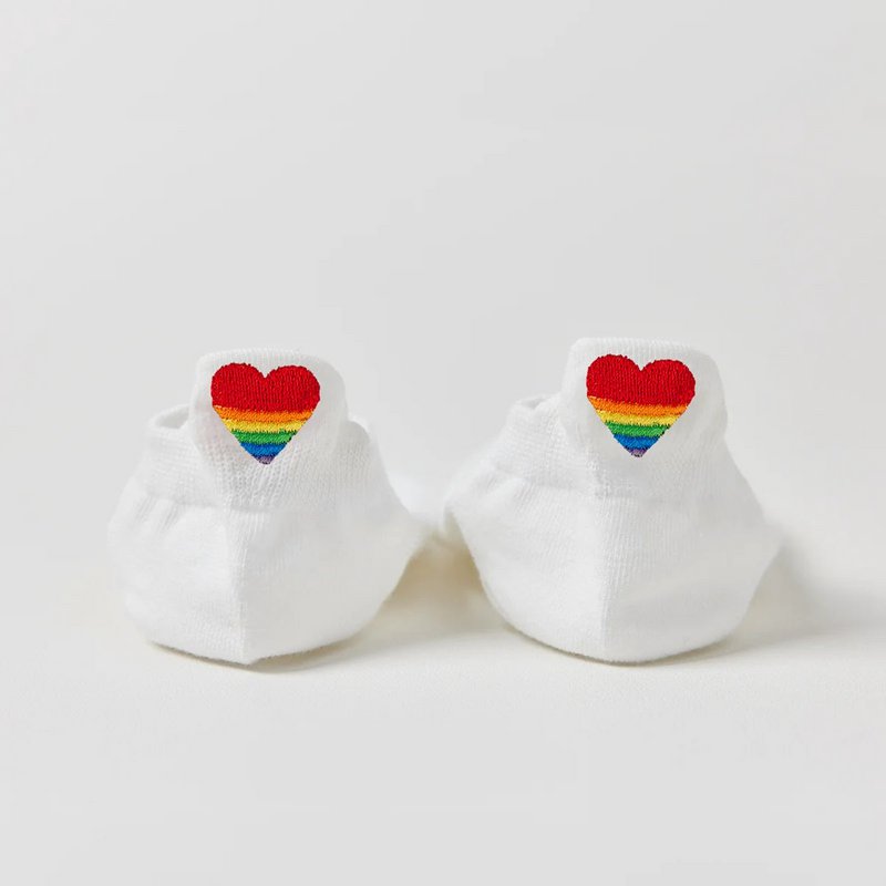 Calzini con linguetta a cuore arcobaleno da donna I 35-41