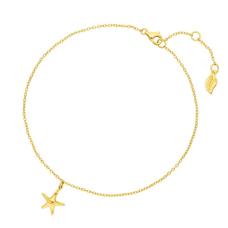 Enkelketting ZEESTER, 18K geel verguld