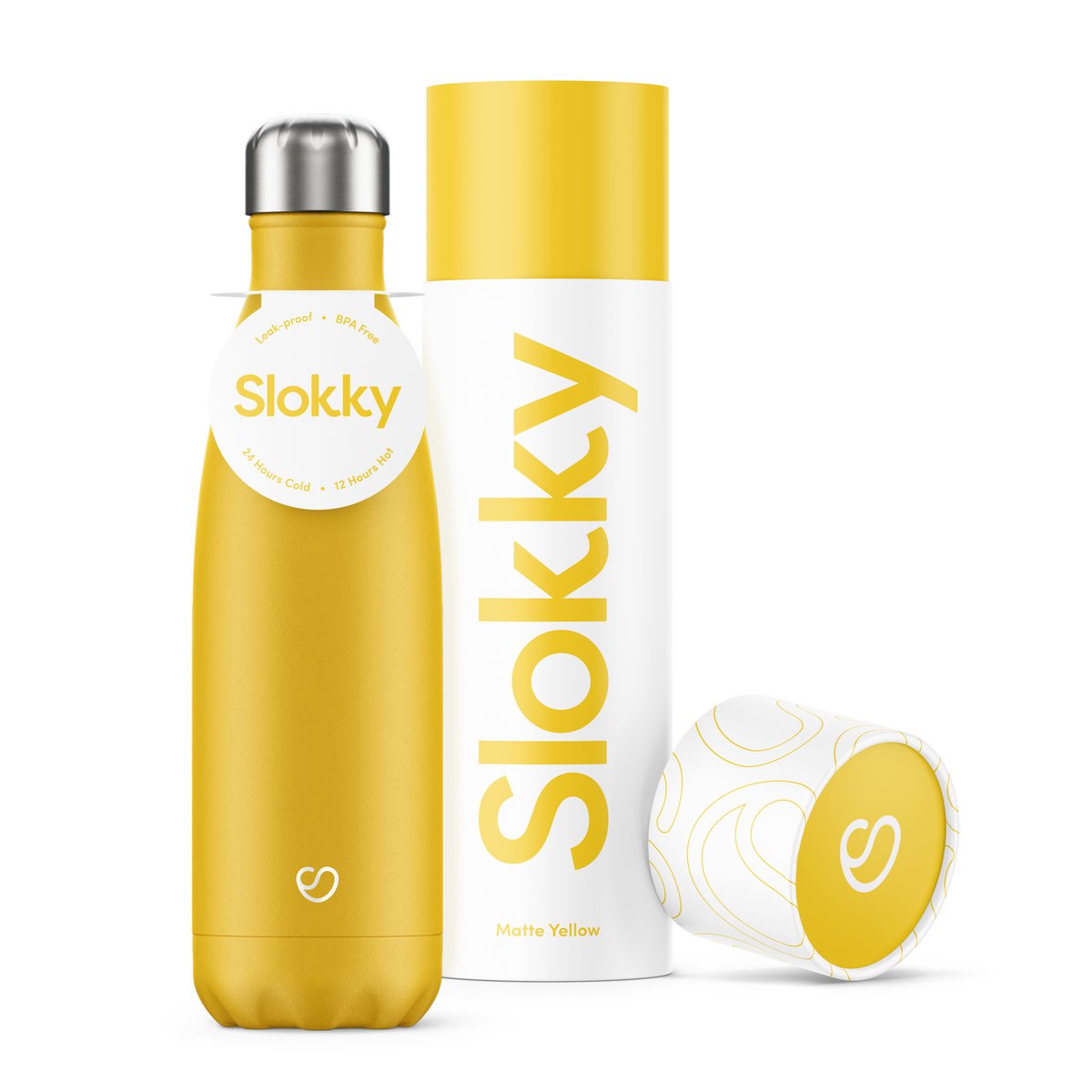 Slokky Matte Yellow Bottle - 500ml
