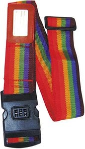 Luggage strap with combination lock