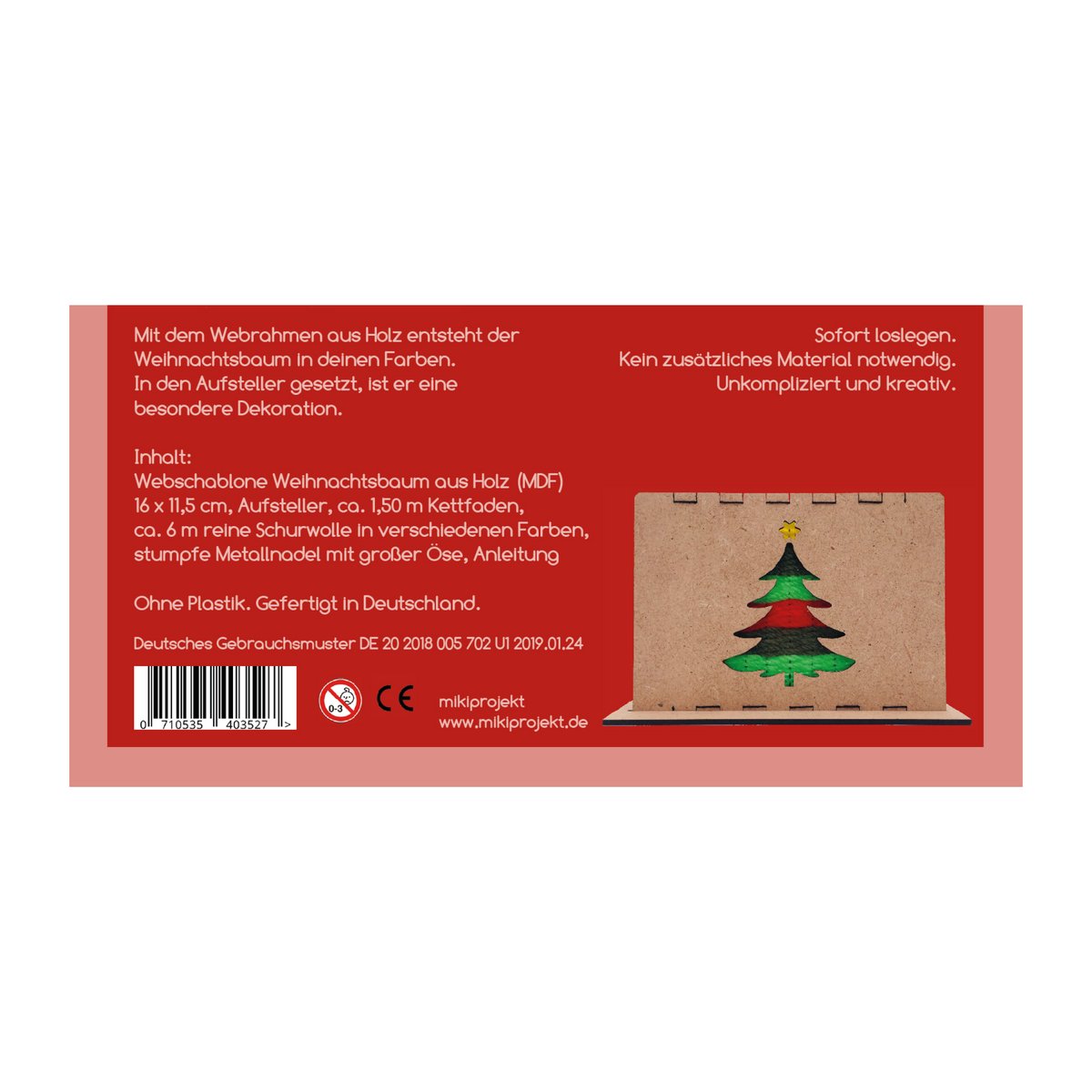 Weaving Christmas tree craft kit