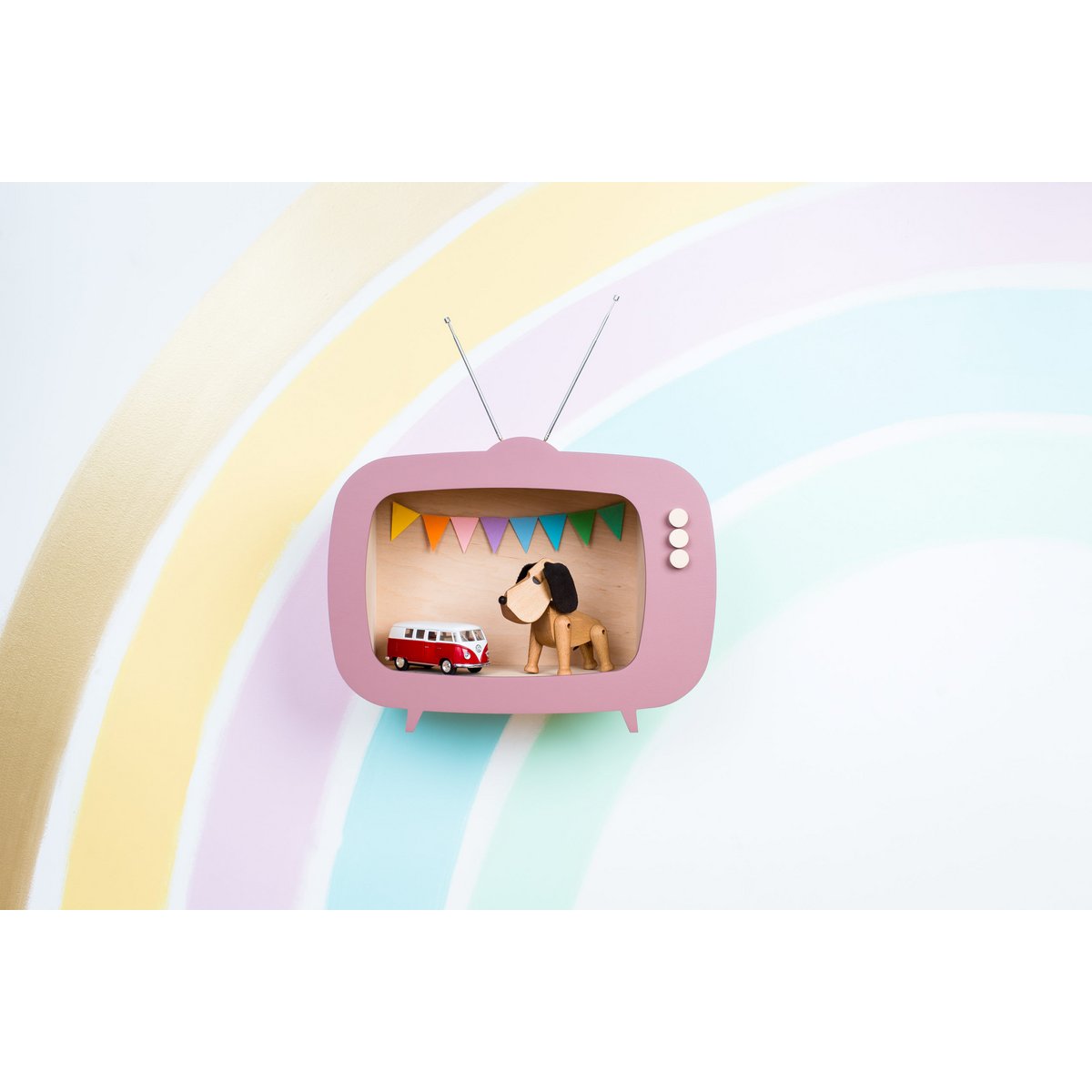 TV-plank „Teevee” oudroze