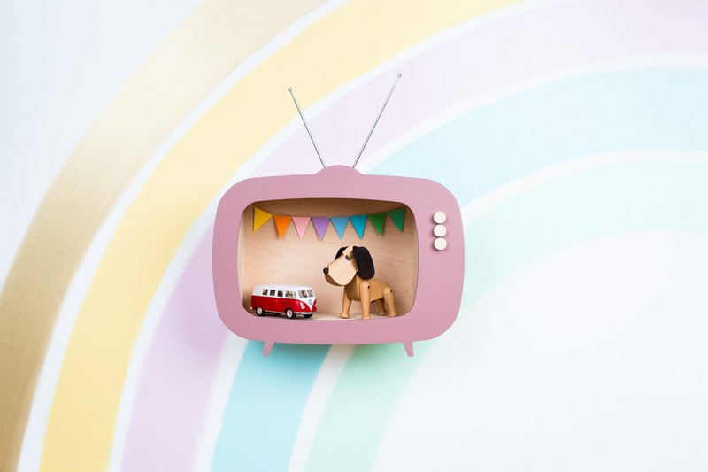 TV shelf „Teevee” dusty pink