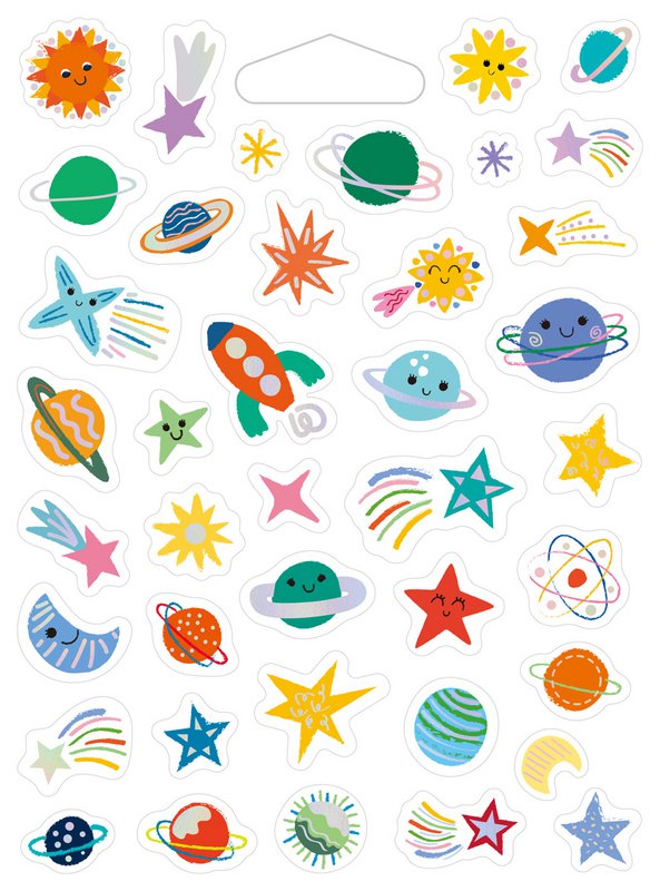 Mini livre de coloriage - Espace
