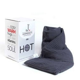 Tissu gaufré anthracite grossier | 70 cm | graines de lin biologiques