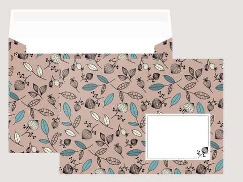 Envelop 01 bloemen (set van 10)