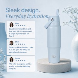 Travel Bottle 900ML - Azure