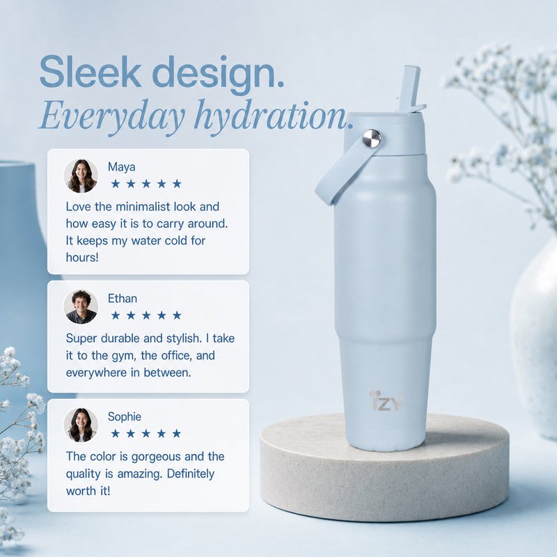 Travel Bottle 900ML - Azure