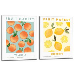 Bilder Set Slim Frame Obst Valencia - Sorrento 50x40
